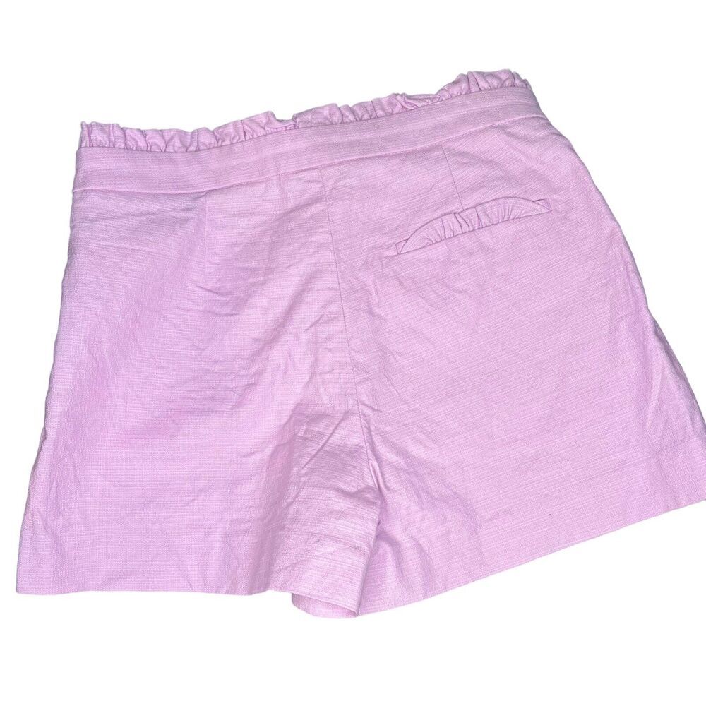 J Crew Women's Flat Front High Rise Ruffle Dress Short Purple Size 0 - Picture 2 of 4